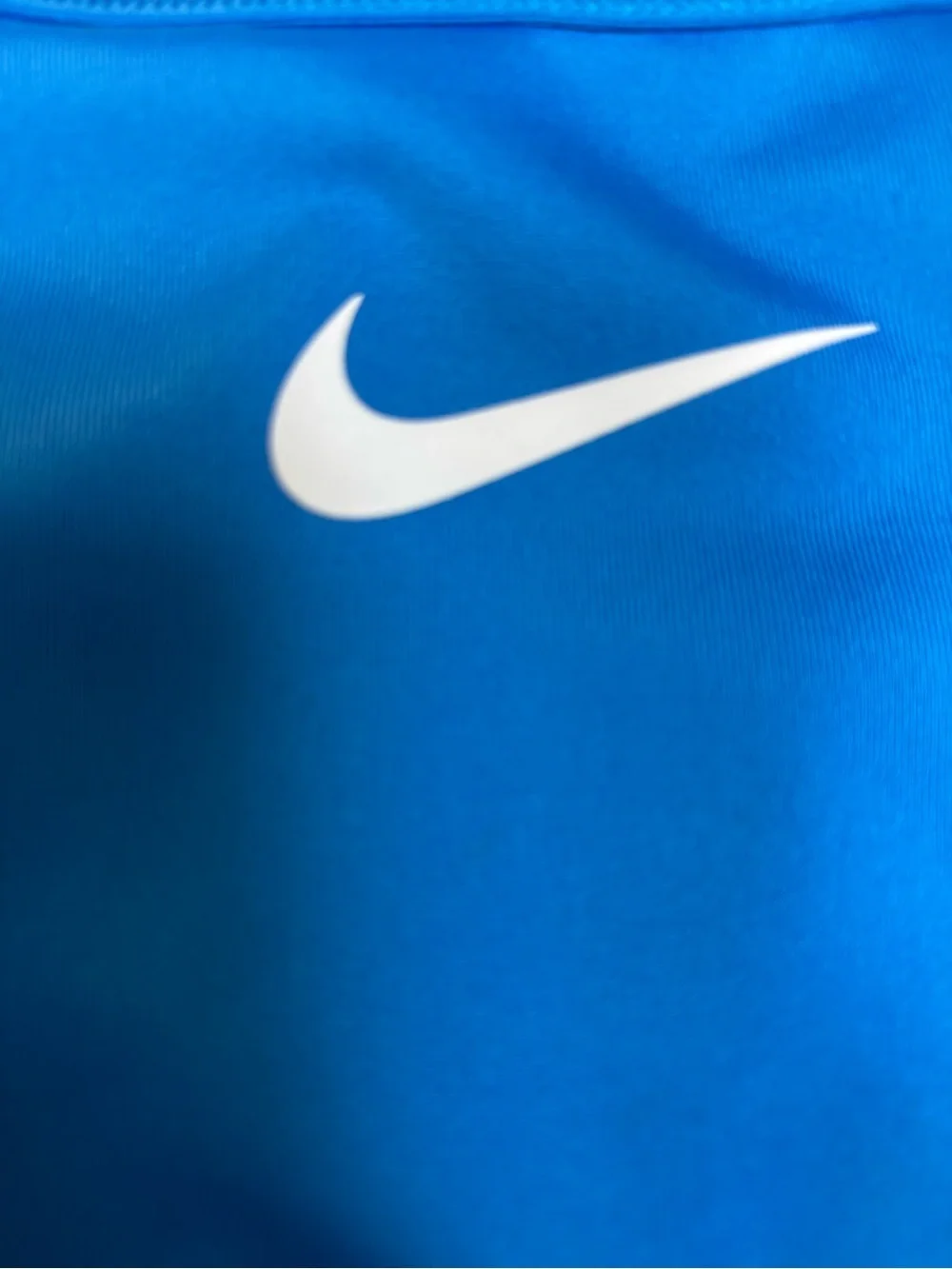 Nike Women's Blue and Teal DRI-Fit Pro Classic Racerback Sports Bra Size L